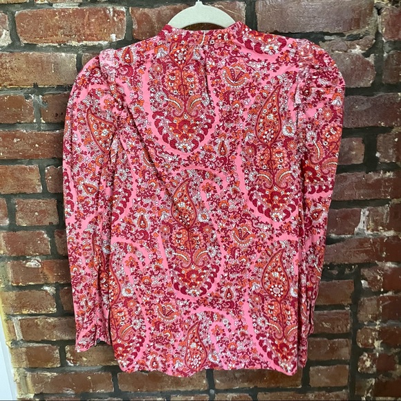 J. Crew Puff-sleeve top in oversized paisley - Picture 8 of 12